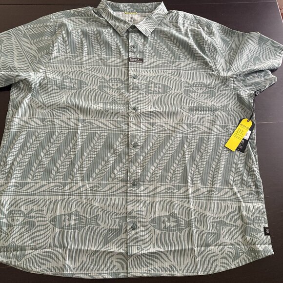 NEW Mens Roark Bless Up Breathable Micro-Peforation Slate Green Shirt Size XXL - Picture 1 of 7